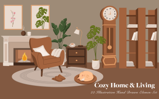Cozy Home & Living Hand Drawn Bundle