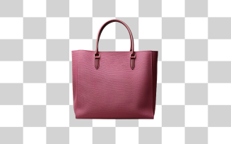 Women's leather bag with transparent background