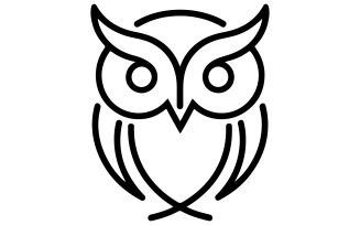 A minimalist logo design of a owl