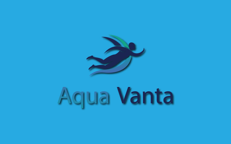 AquaVanta – Modern Swimming & Aquatics Logo Template