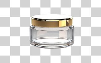 Blank glass jar with transparent background
