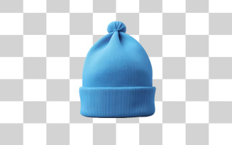Blue beanie transparent background