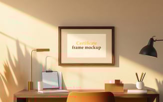 Certificate Frame Mockup PSD Editable Diploma & Award Realistic Certificate Frame Mockup