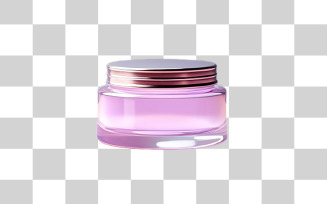 Cosmetic jar isolated on png background