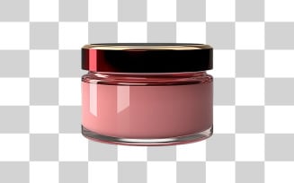 Jar of cosmetic cream isolated on png background