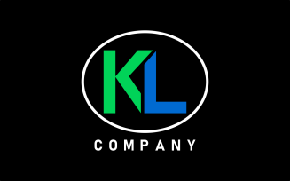 KL Letter Initials Logo Design Template
