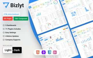 Bizlyt - Responsive Dashboard Bundle Admin Panel Template