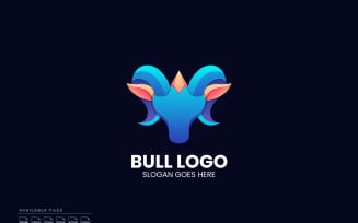Bull Head Gradient Colorful Logo