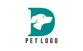 D Letter Initial Custom Design Pet Logo