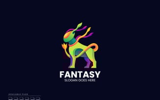 Fantasy Animal Gradient Colorful Logo