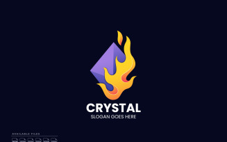 Fire Crystal Gradient Colorful Logo