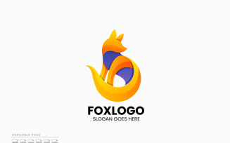 Fox Colorful Gradient Logo Template