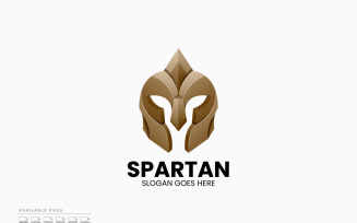 Golden Spartan Gradient Colorful Logo