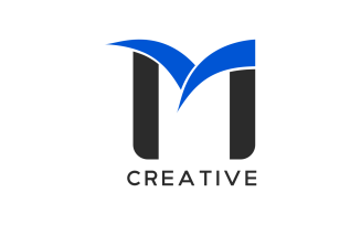 M Letter Unique Design Logo Template