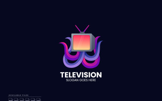 Monster Television Gradient Colorful Logo