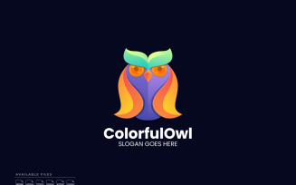 Owl Colorful Gradient Logo Template