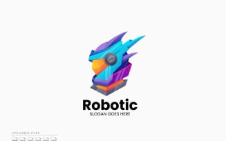 Robot Gradient Colorful Logo