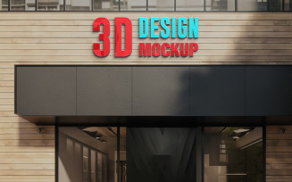 Wooden Wall Logo Mockup PSD Realistic Branding on Wood Engraved Wooden Wall Logo Mockup