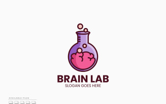 Brain Lab Logo Template Vector Design