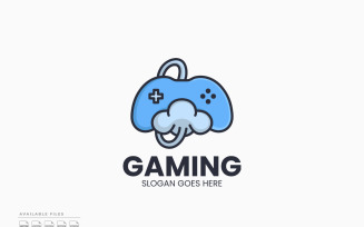 Cloud Gaming Logo Template Vector Design