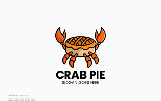 Crab Pie Logo Template Vector Design