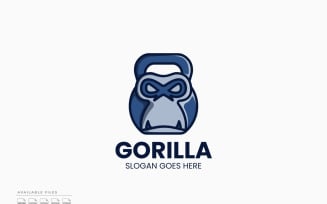 Gorilla Gym Logo Template Vector Design