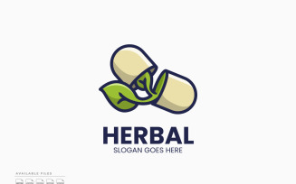 Herbal Medicine Logo Template Vector Design
