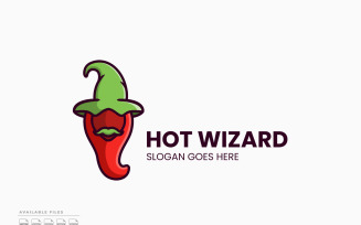 Hot Wizard Logo Template Vector Design