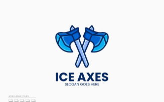 Ice Axes Logo Template Vector Design