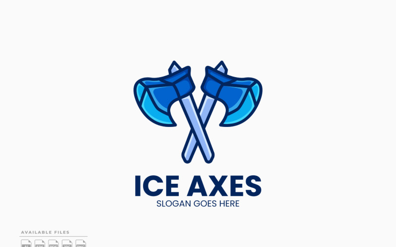 Ice Axes Logo Template Vector Design
