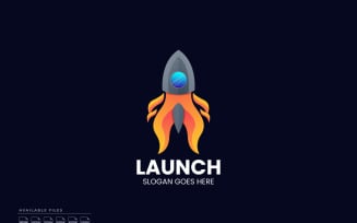 Rocket Colorful Gradient Logo