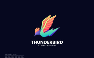 Thunder Bird Gradient Colorful Logo