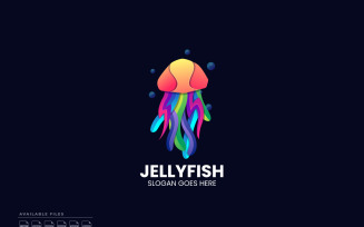Thunder Jellyfish Gradient Colorful Logo