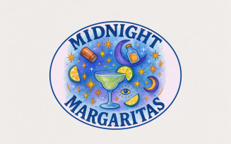 Midnight Margaritas PNG, Cocktail Clipart, Margarita PNG, Fun Party Drink Art Download, Whimsical