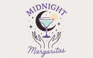Midnight Margaritas PNG, Mystical Margarita Digital Design, Boho Shirt Sublimation, Celestial