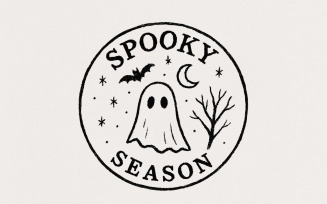 Spooky Season PNG, Retro Halloween Ghost PNG, Cute Ghost Shirt PNG, Spooky Vibes, Halloween Shirt