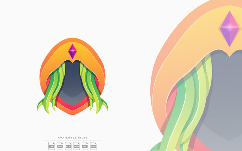 Witch Colorful Logo Illustration
