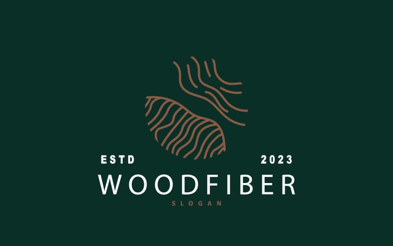 Wood Logo Wood Fiber Bark Layer V3 Logo Template