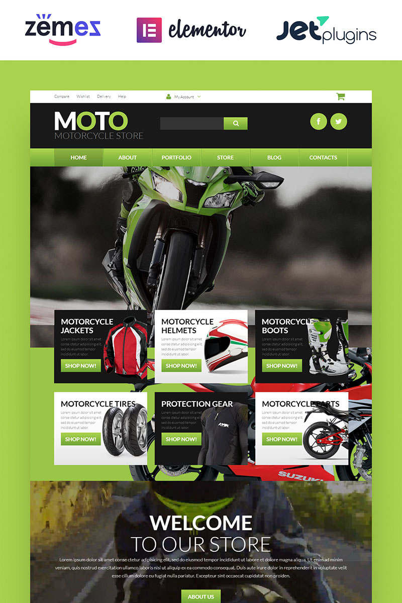 Motorcycle Store WooCommerce Themes 52675