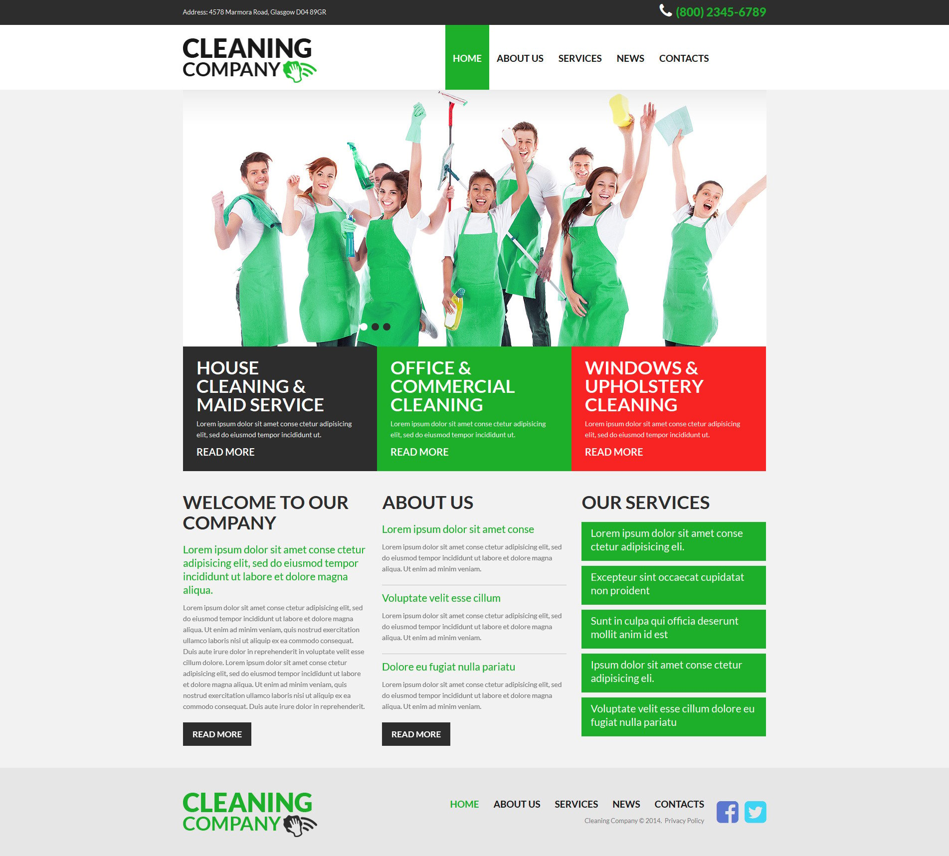 Cleaning Services Joomla Template #52683