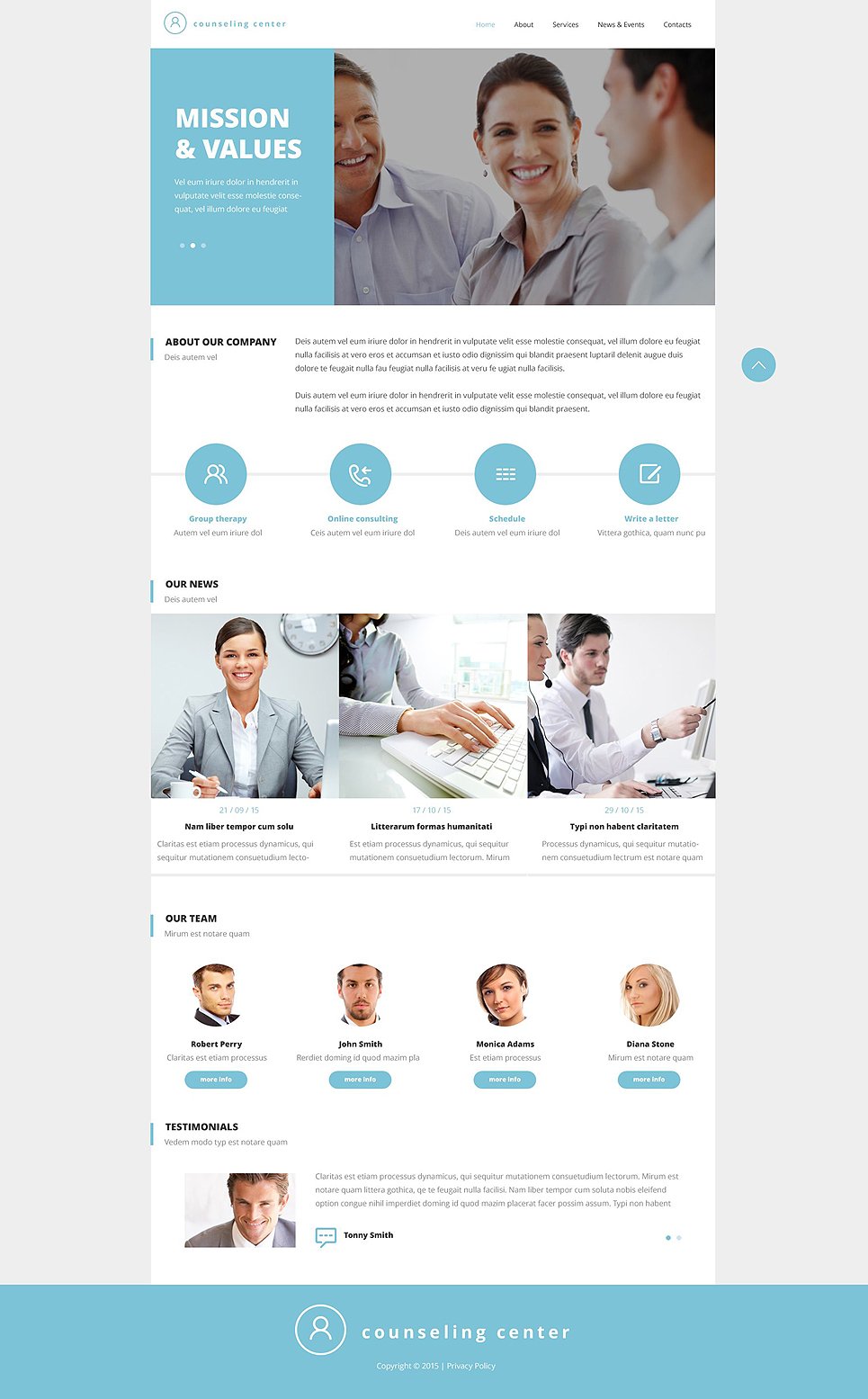 Counseling Responsive Website Template #52662