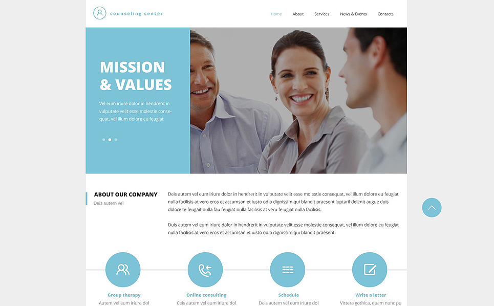 Counseling Responsive Website Template #52662