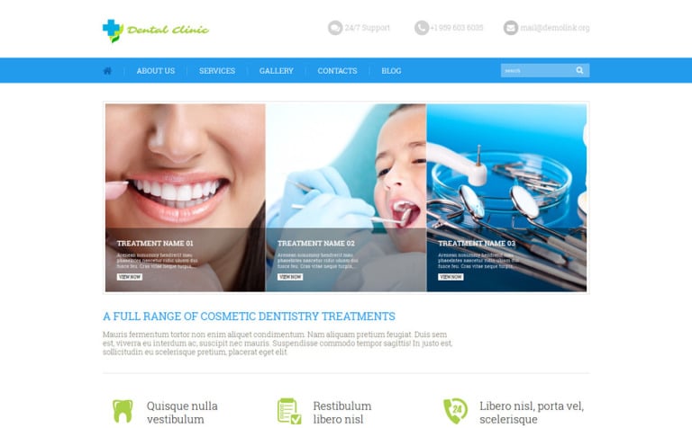 Dental Clinic Bootstrap WordPress Template Big Screenshot Dental Clinic WordPress Theme New Screenshots BIG