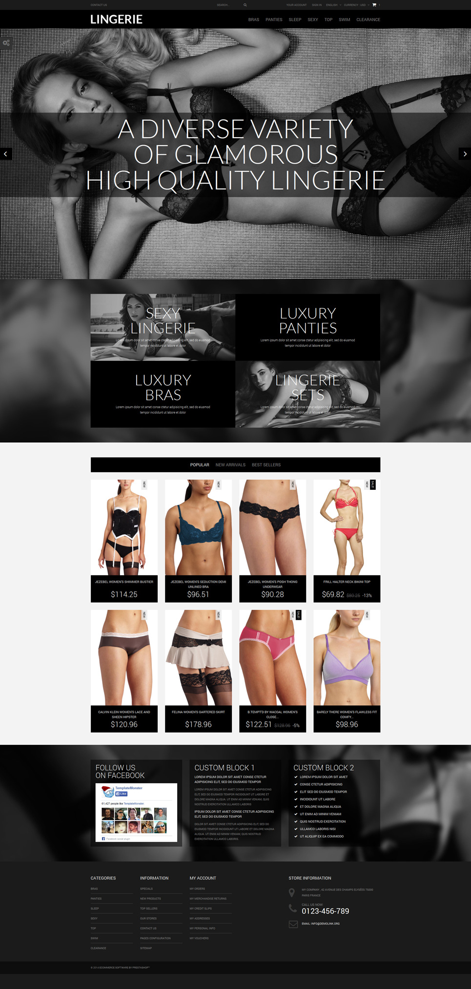 Elegant Lingerie PrestaShop Theme New Screenshots BIG