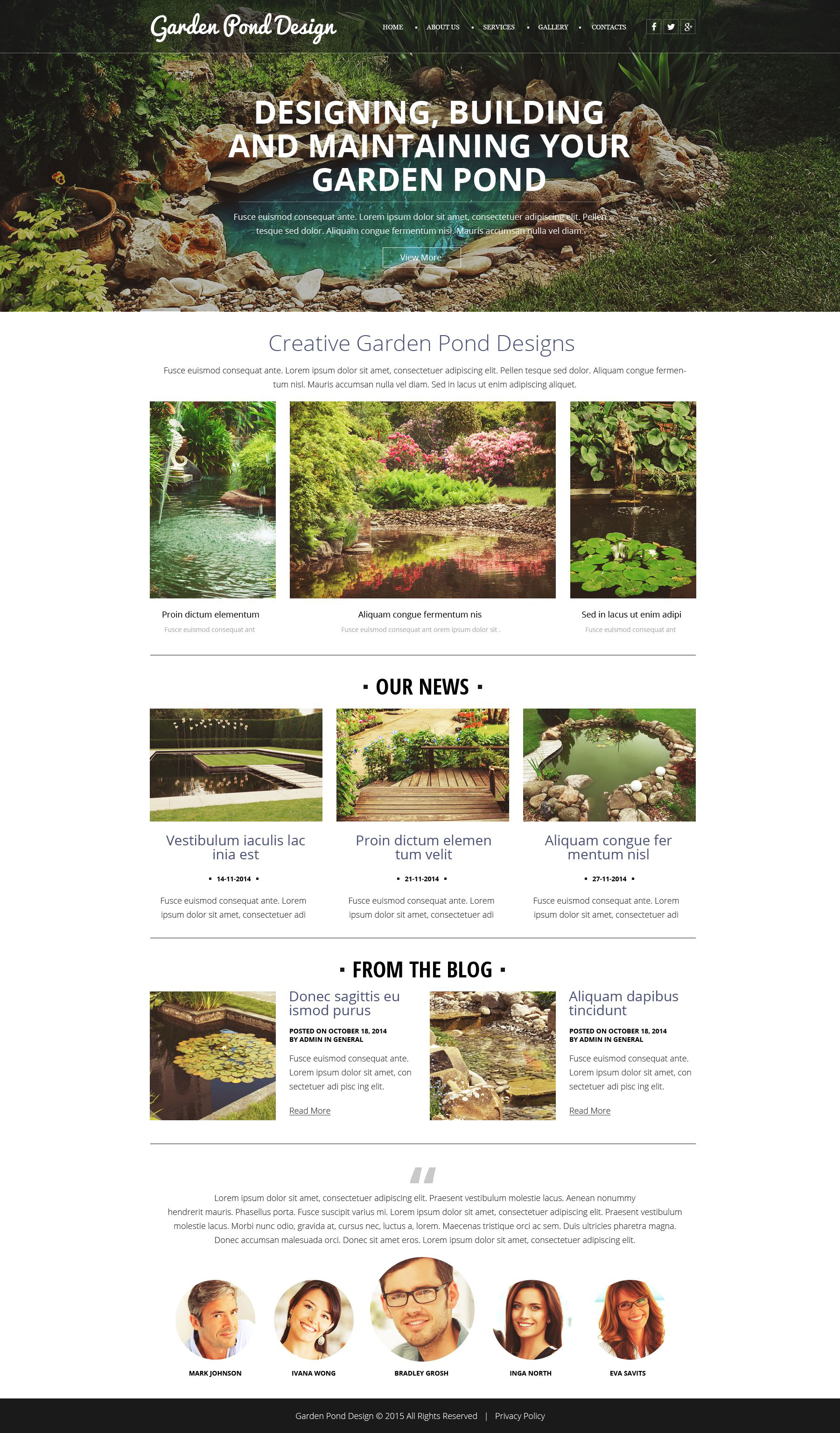 Garden Design Responsive Website Template 52638