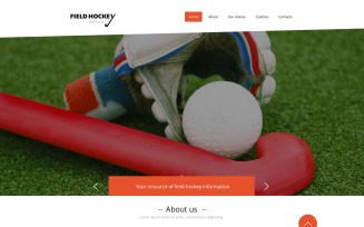 Hockey Responsive Website Template