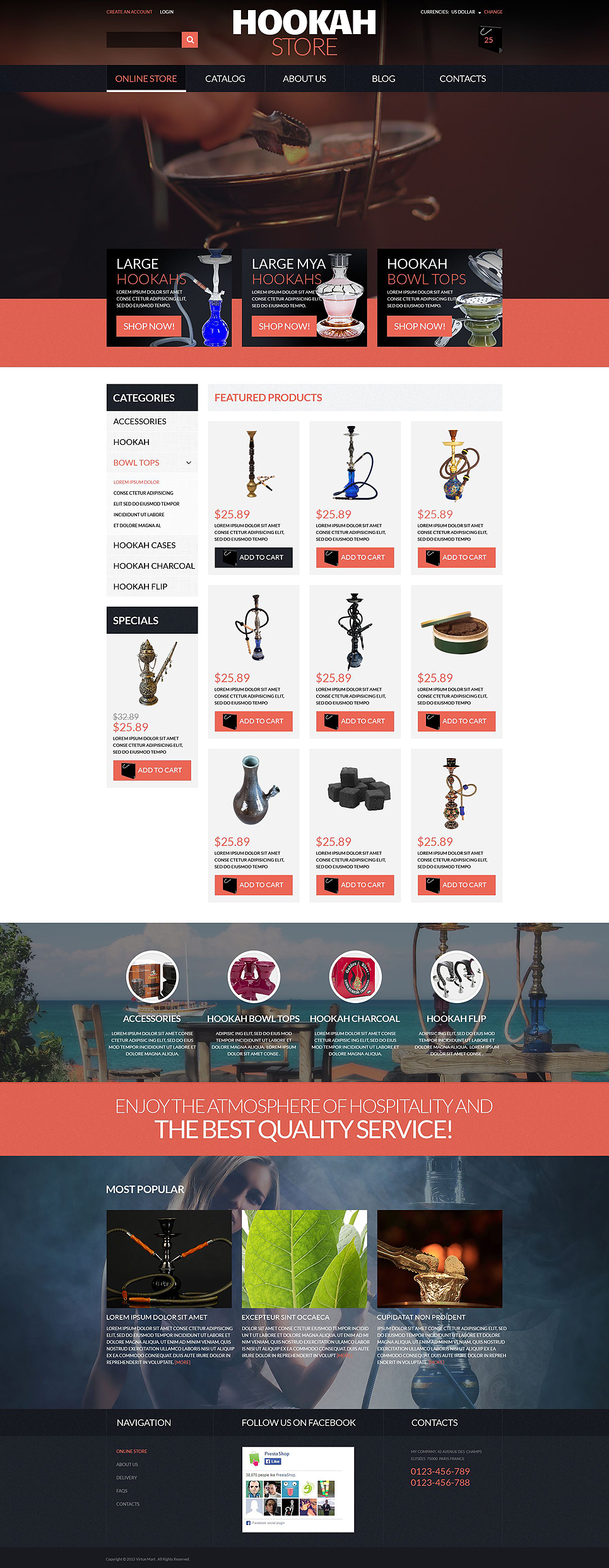 Hookah Store VirtueMart Template New Screenshots BIG