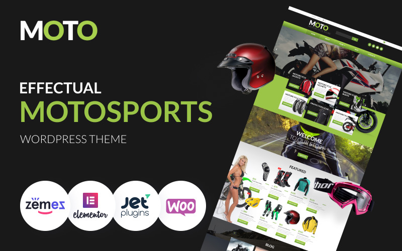 Motorcycle Store - Sports and Effectual Motosports Templates WooCommerce Theme