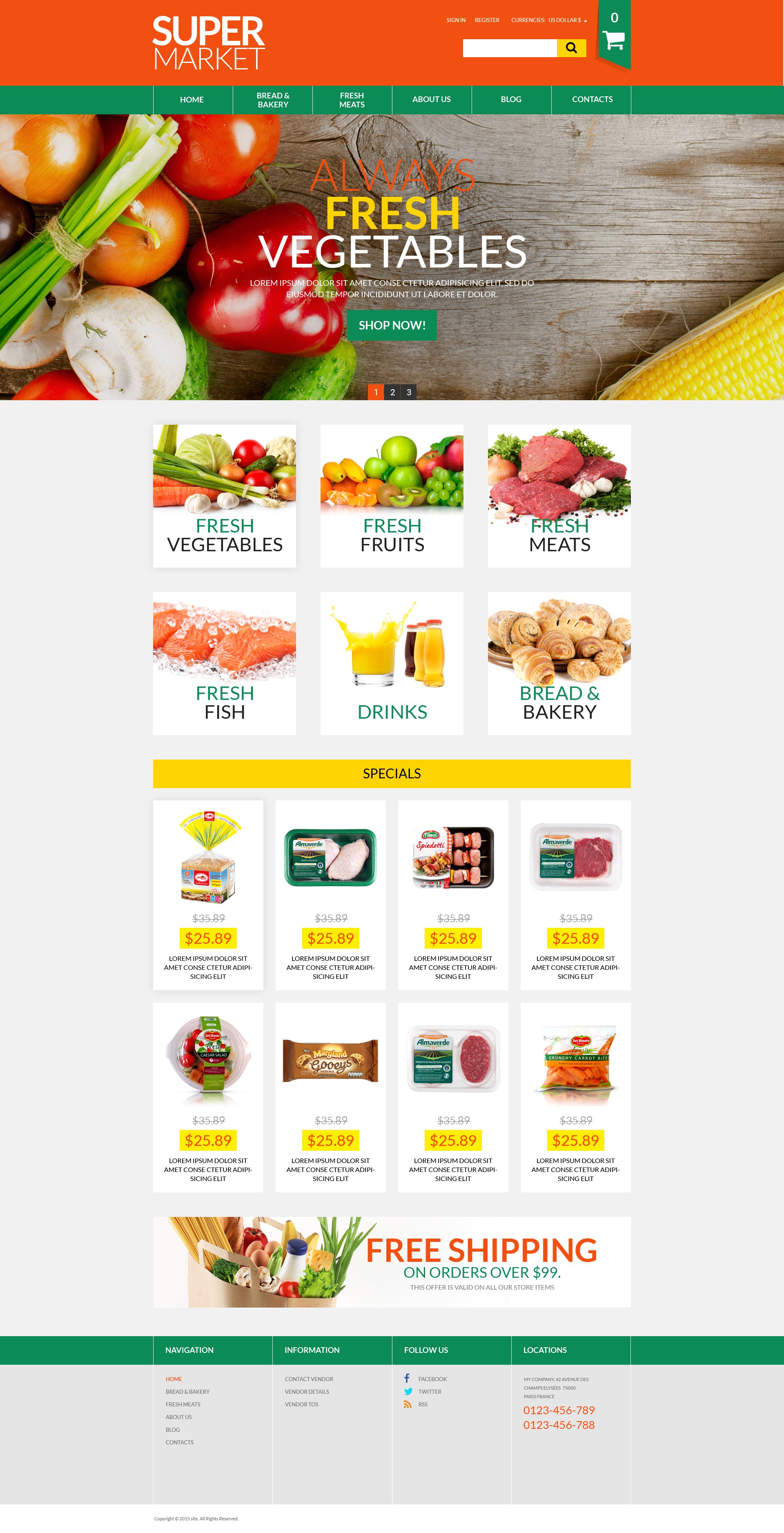 Online Supermarket VirtueMart sablon 52667