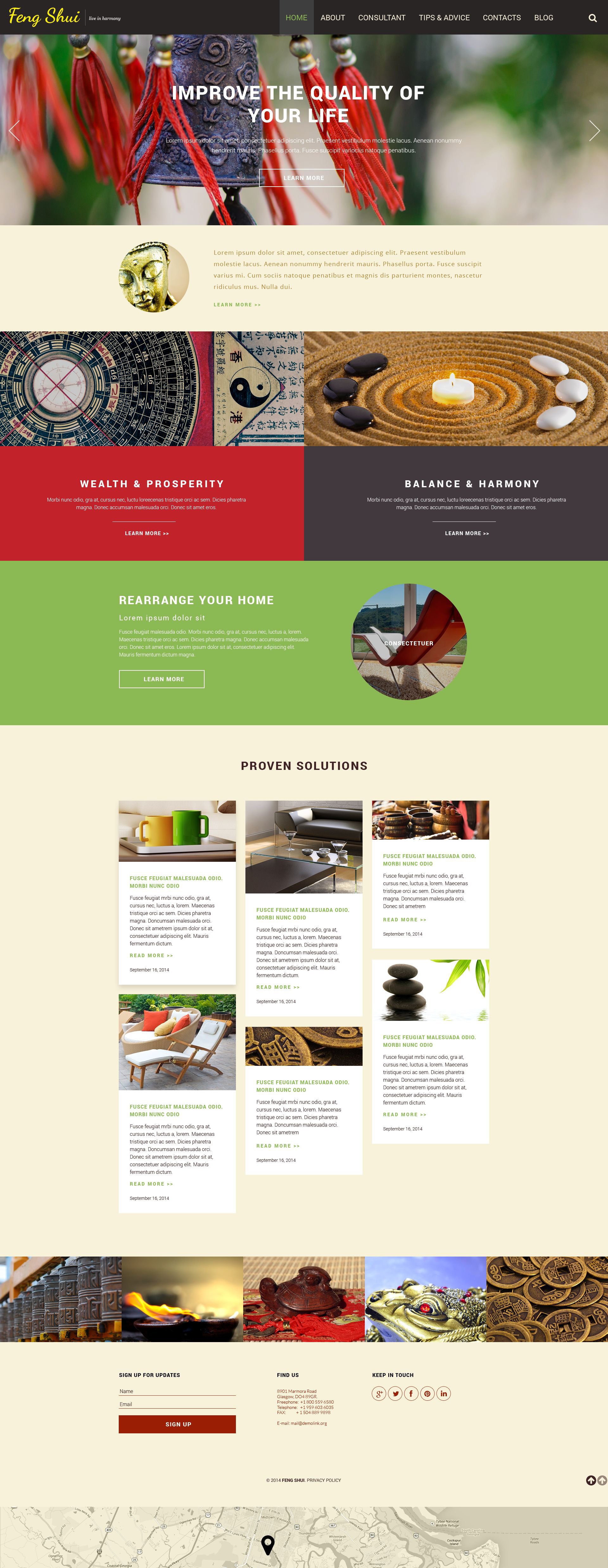 Plantilla Web Responsive para Sitio de Feng Shui #52633 - captura de pantalla